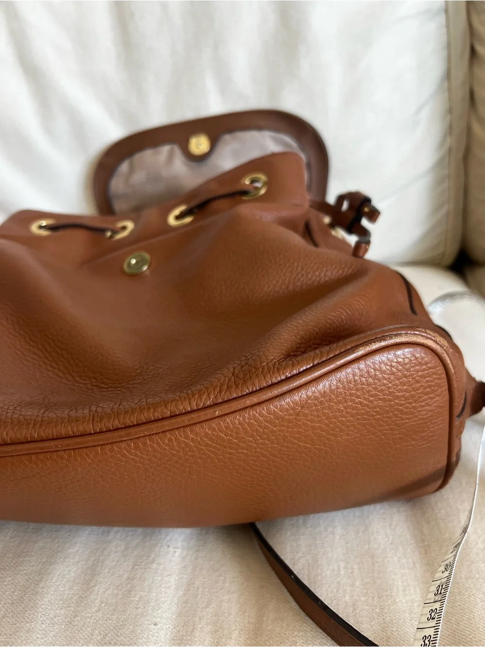 Michael Kors Brown Leather Backpack